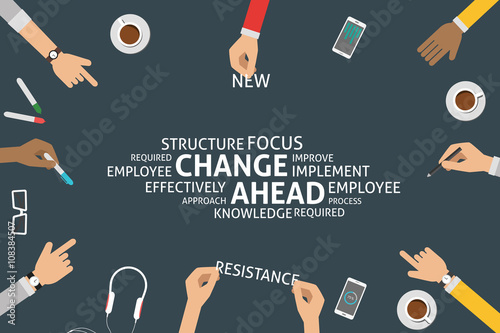 vector change ahead concept,template