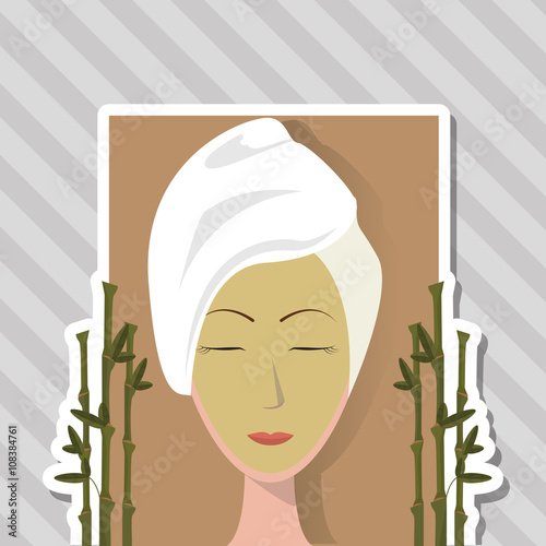 Graphic design of spa center, editable vecctor