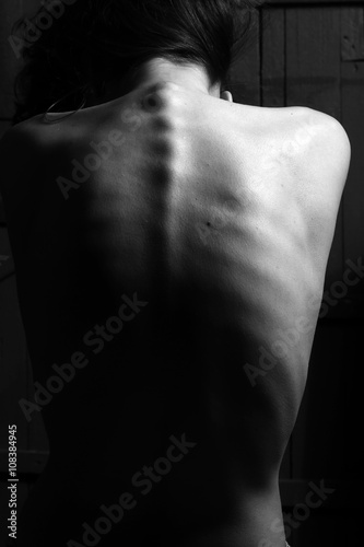 Elegant girl's back
