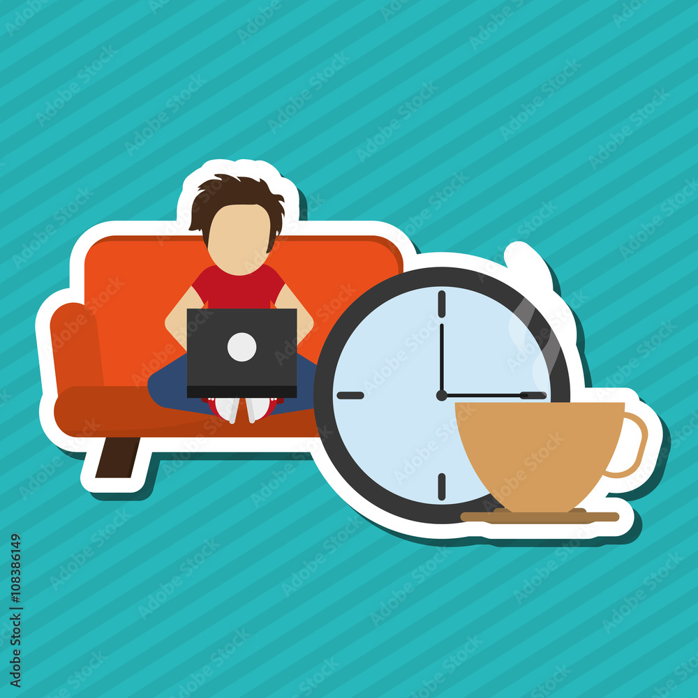 Illustration design of resting, editable vecctor