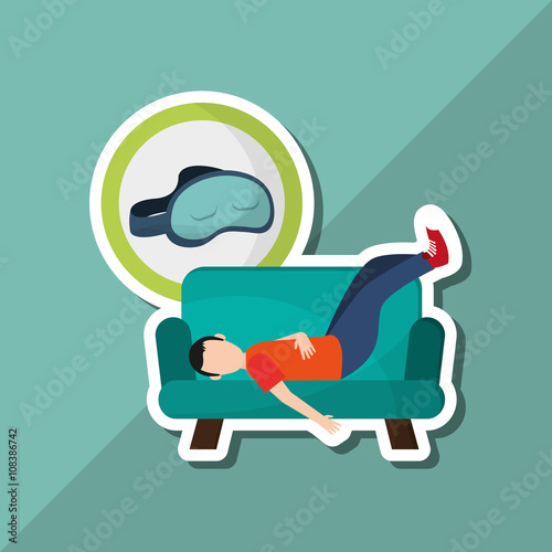 Illustration design of resting, editable vecctor © Jemastock