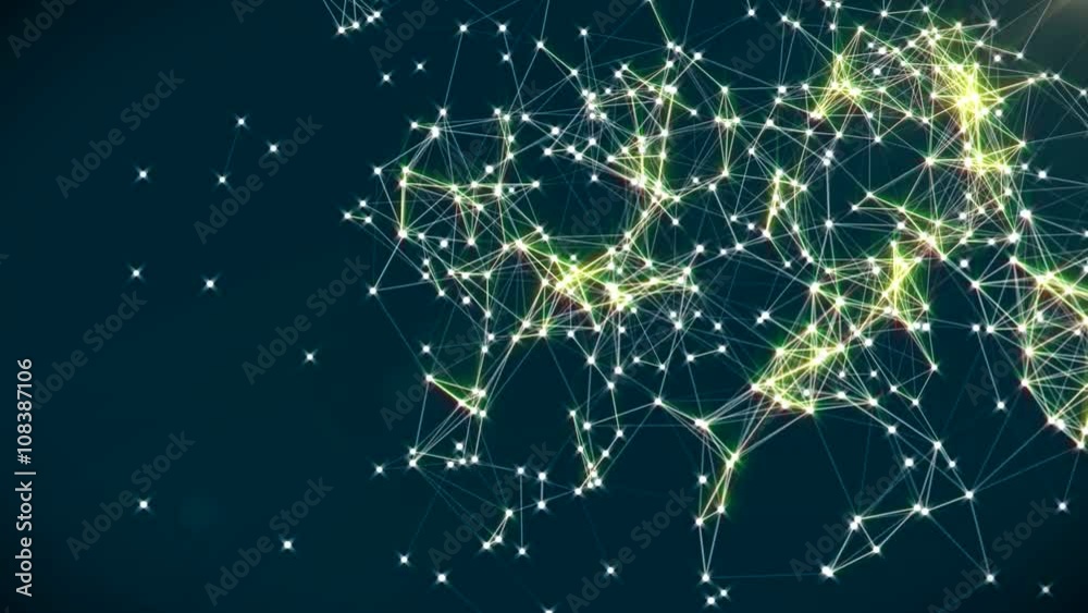 Abstrakter Hintergrund einer animierten Molekularstruktur.