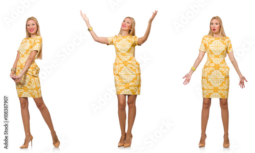 Composite photo of woman in various poses