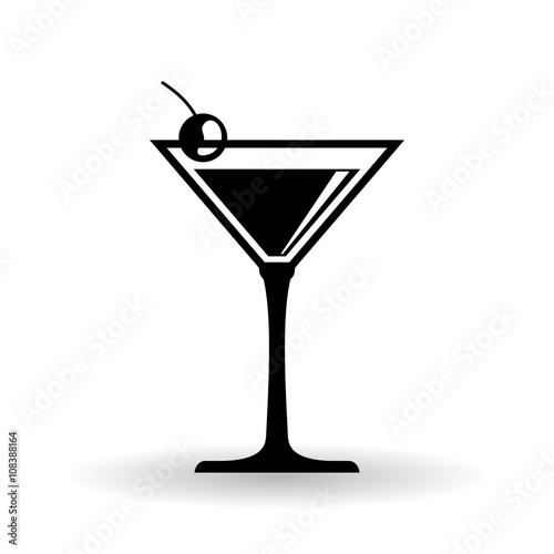 cocktail design over white background, vector illustration