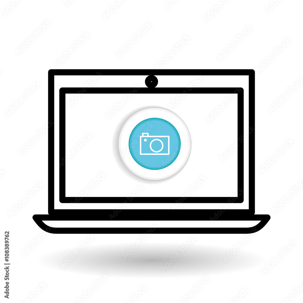Buy online over white background, laptop design Buy online over white background, laptop design