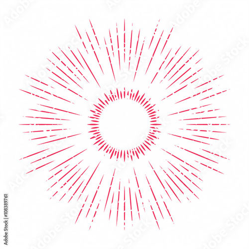 Abstract ray of the sun decoration element