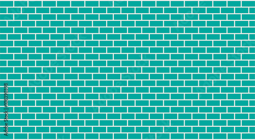 Vector turquoise brick wall