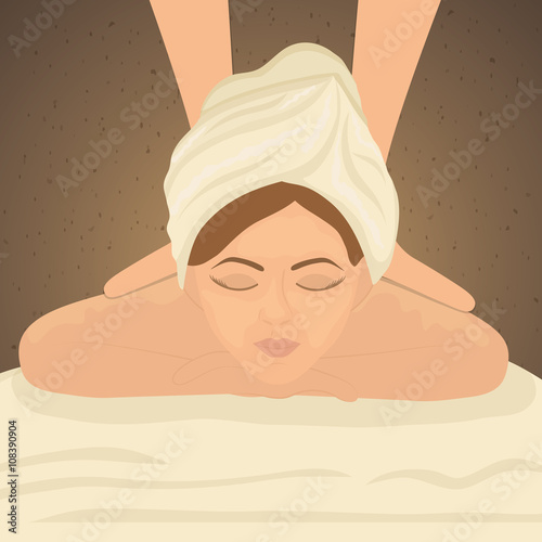 Illustration of spa center, vector design