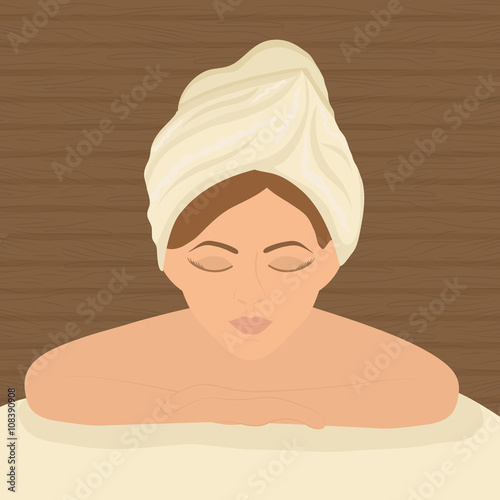 Illustration of spa center, vector design
