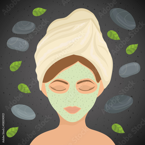 Illustration of spa center, vector design