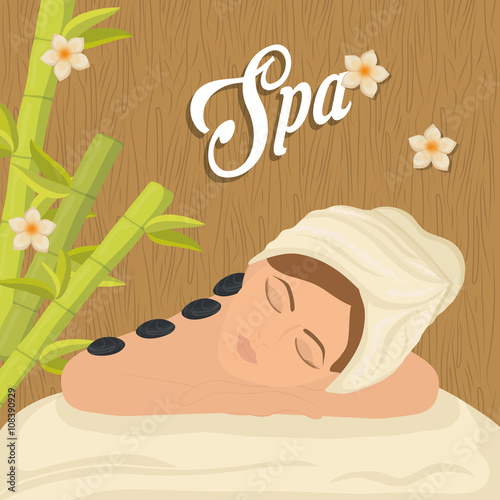Illustration of spa center, vector design