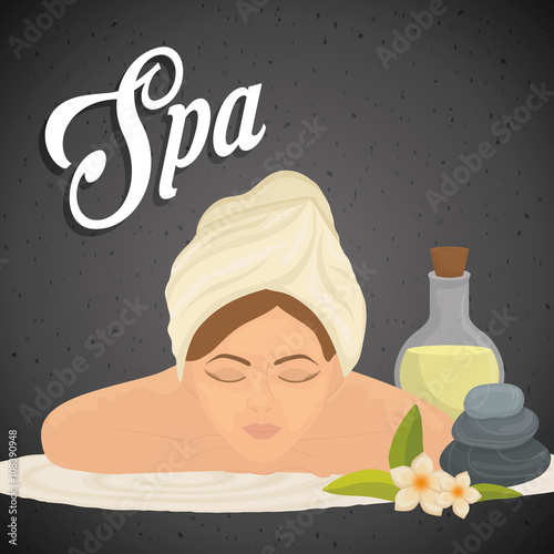 Illustration of spa center, vector design
