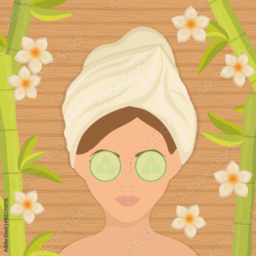 Illustration of spa center, vector design