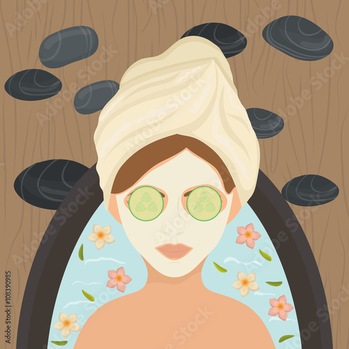 Illustration of spa center, vector design