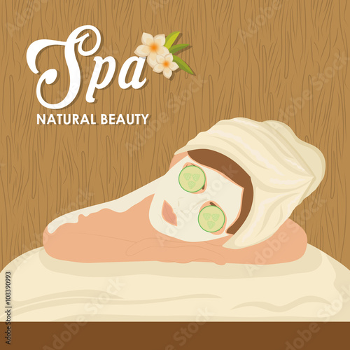 Illustration of spa center, vector design