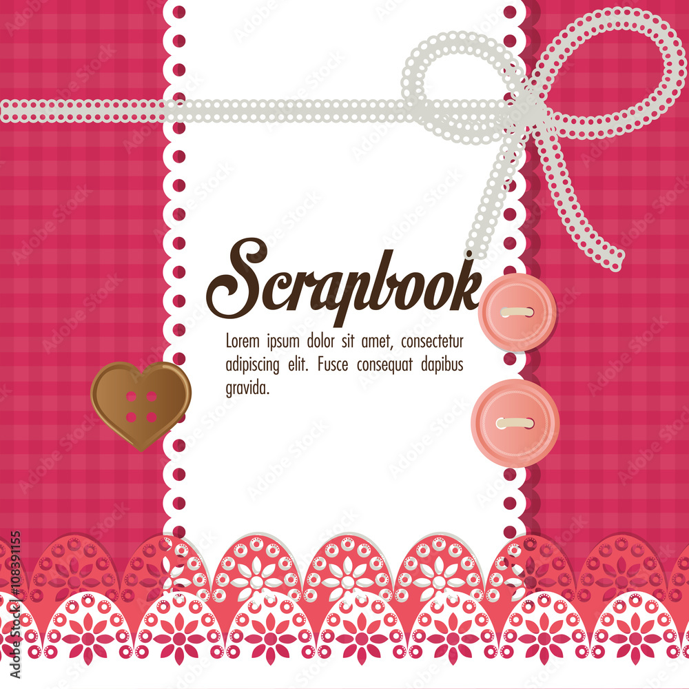 Design of Scrapbook icons, vector design - obrazy, fototapety, plakaty 