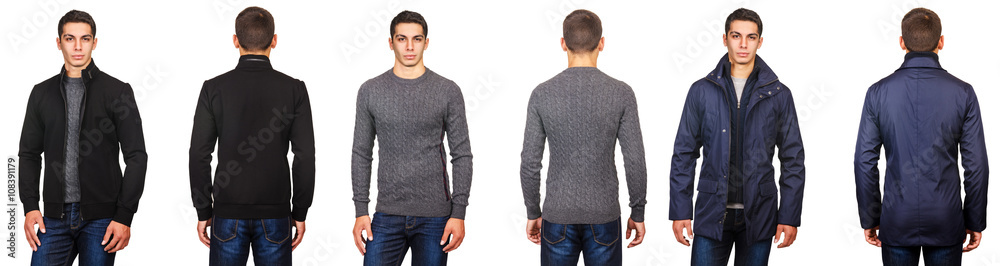 Young man in fashion concept isolated on white Young man in fashion concept isolated on white