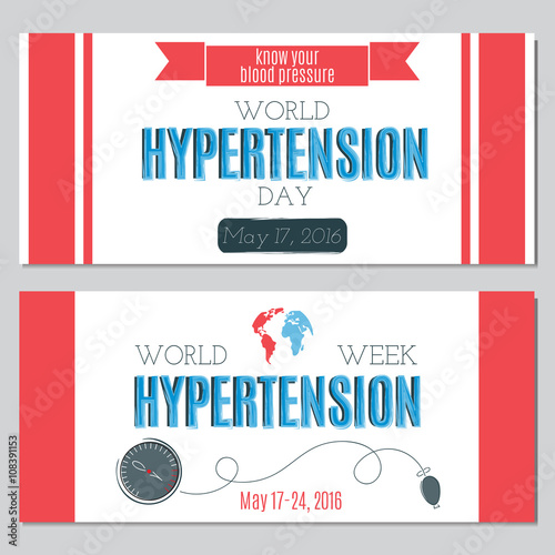 Hypertension Day set of banners