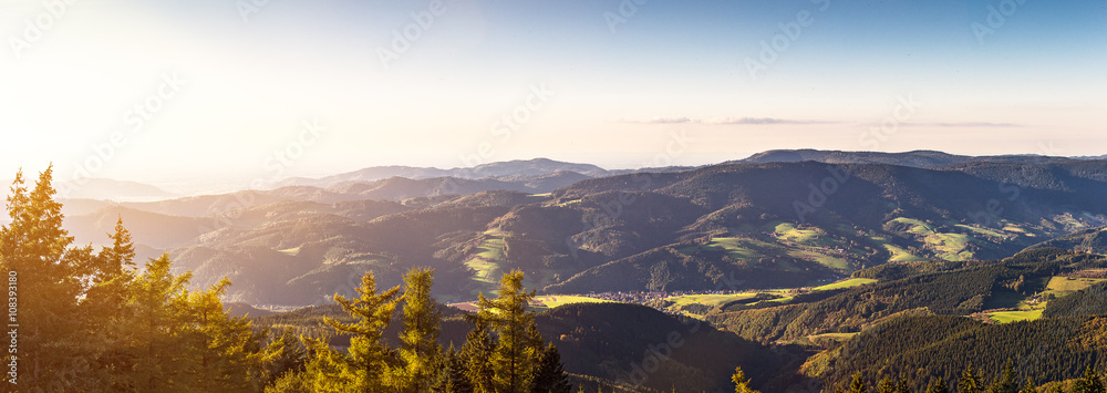Schwarzwaldpanorama - obrazy, fototapety, plakaty 