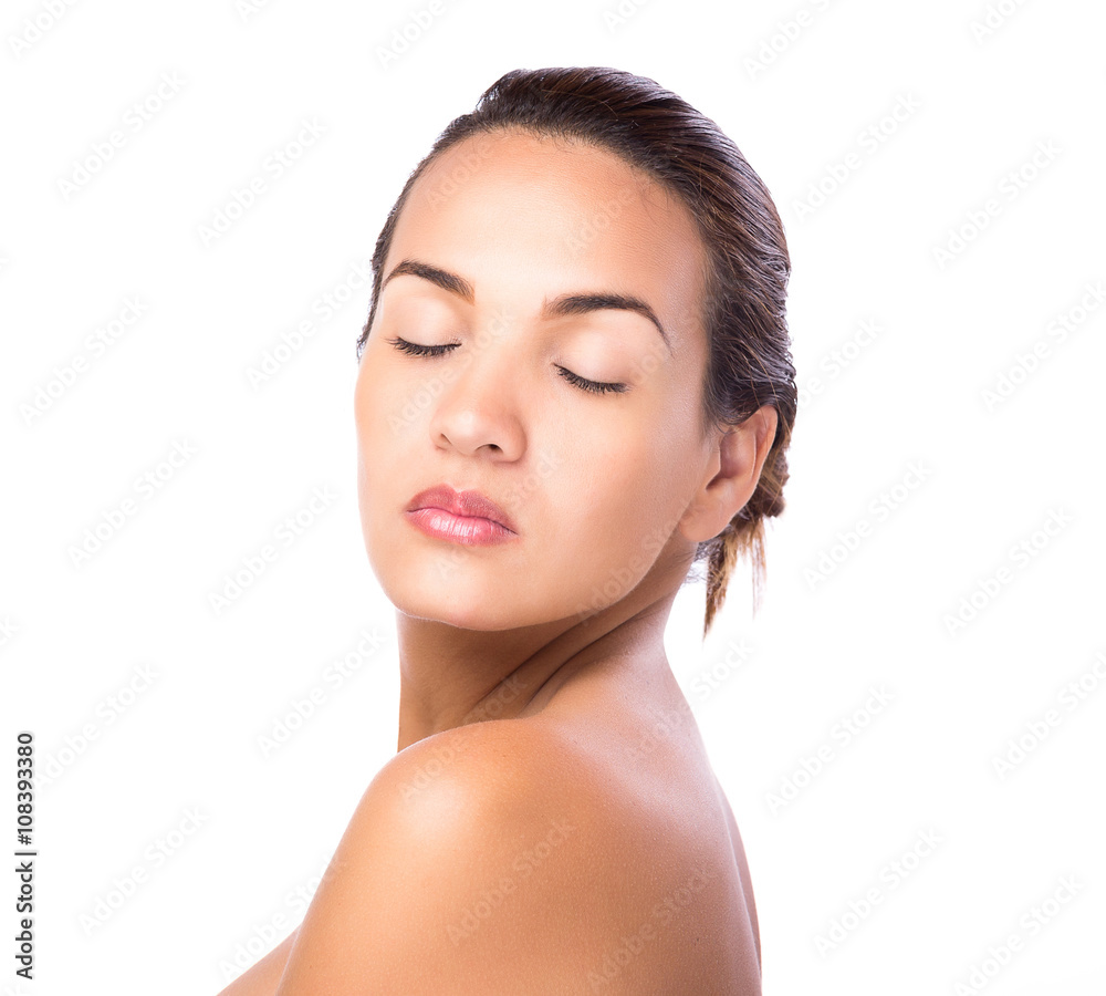 healthy and care woman face