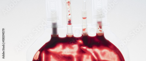 bag of blood and plasma isolated on white background