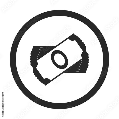 Money cash  sign simple icon on background