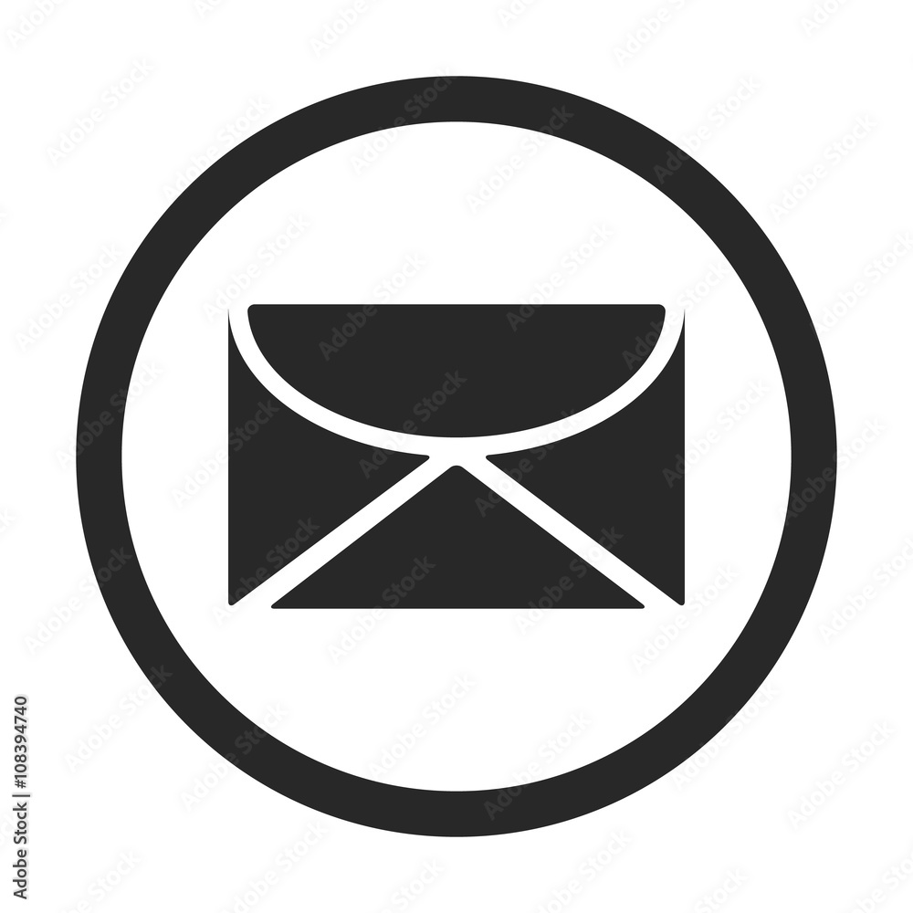 Message sign simple icon on background Message sign simple icon on background