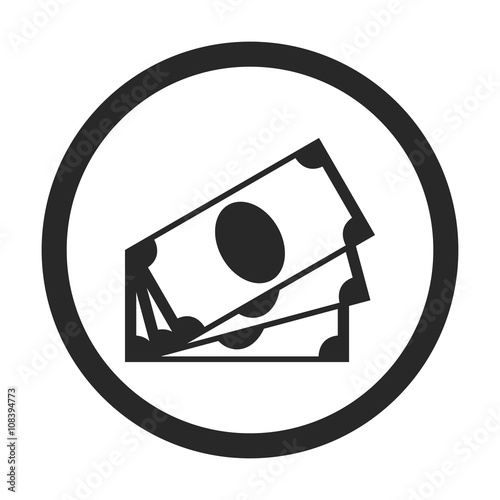 Money cash  sign simple icon on background