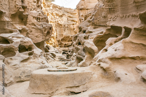 Chahkooh Canyon on Qeshm island in Iran photo