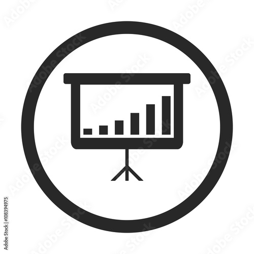 Graphic increase  sign simple icon on background