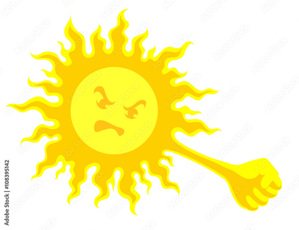 Sunstroke of wrathful sun