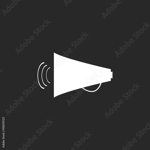 Megaphone speaker  sign simple icon on background