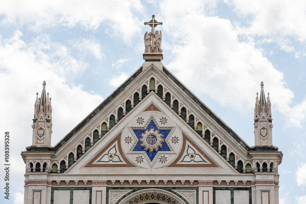 Santa Croce Church Facade in Florence, Italy