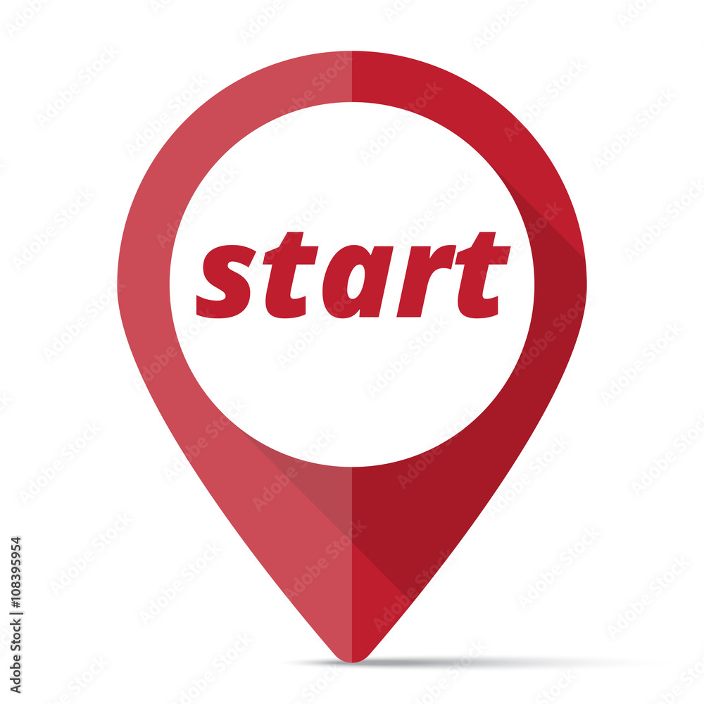 Red Start map pin pointer concept Stock Vector Adobe Stock