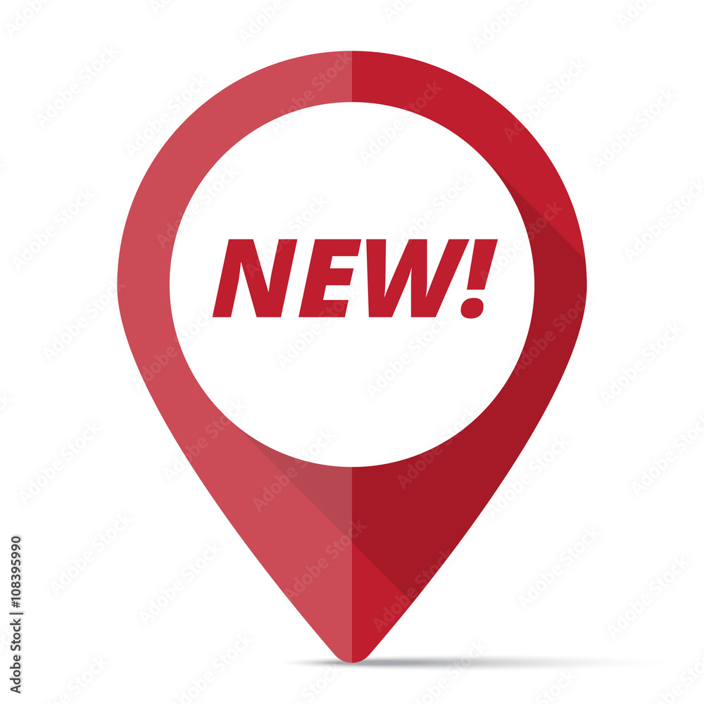 Red New map pin pointer concept Red New map pin pointer concept