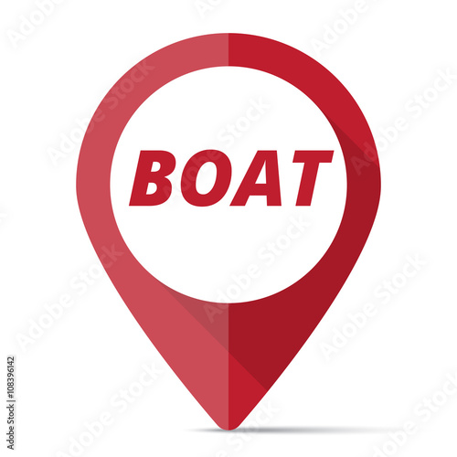 Free Download Red Boat map pin pointer concept - GFXLoad