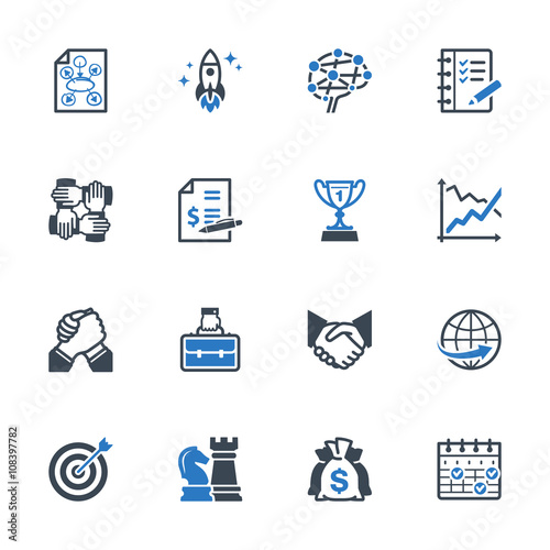 Business Management Icons Set 4 - Blue Series
