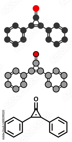 Diphencyprone (diphenylcyclopropenone) alopecia treatment drug molecule