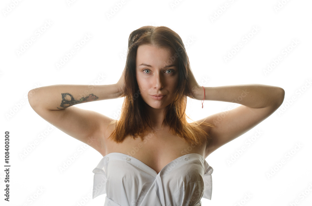 Beautiful young woman with fresh healthy skin. Beautiful young woman with cream on her shoulder Beautiful young woman with fresh healthy skin. Beautiful young woman with cream on her shoulder
