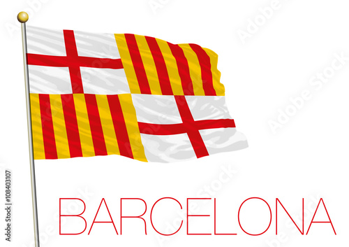 city of barcelona flag, spain
