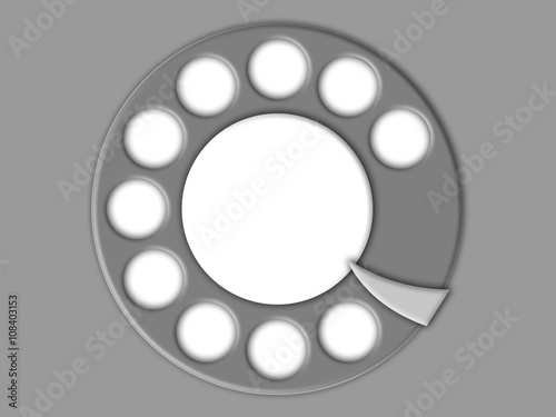 Dial of the retro telephone