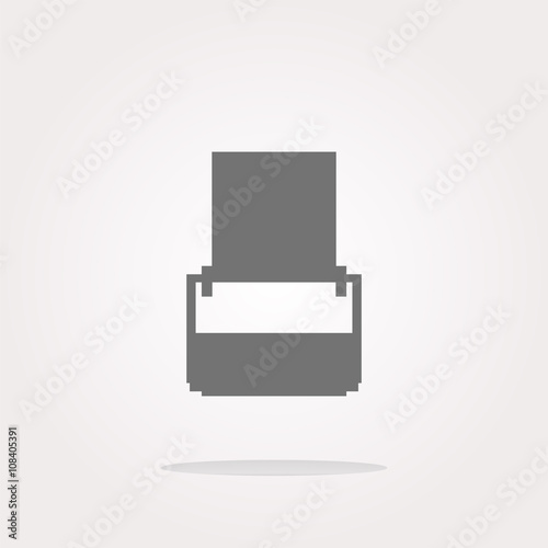 vector printer glossy icon buttons for web