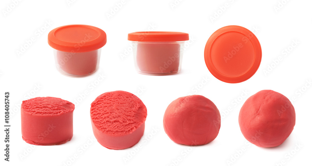 Piece of a modelling clay isolated Piece of a modelling clay isolated
