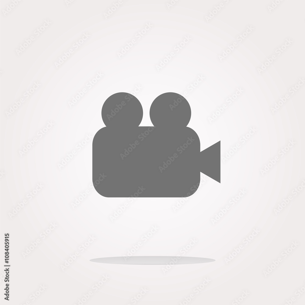 vector video camera icon web app button