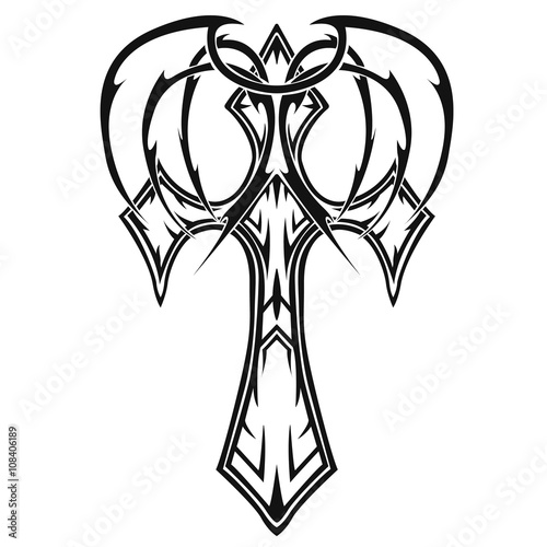 crosses (crucifix) tattoo, religious design elements