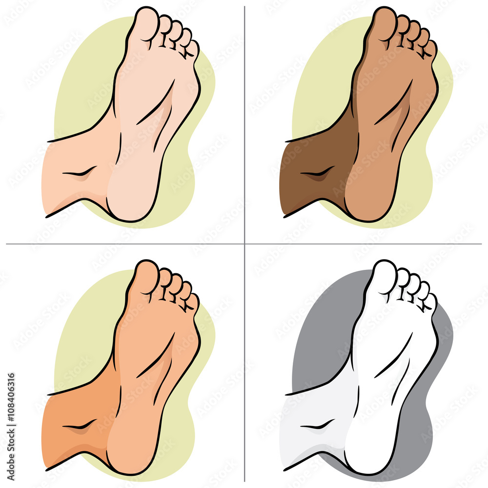 body part illustration, plant or sole of the foot, ethnic Stock Vector |  Adobe Stock