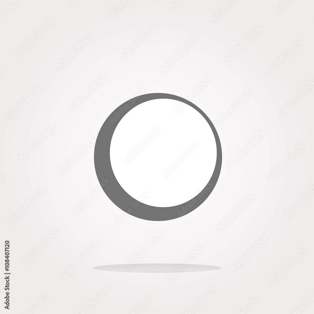 vector Empty white abstract circles on web button (icon) isolated on white vector Empty white abstract circles on web button (icon) isolated on white