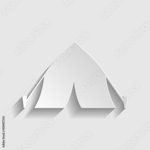 Tourist tent icon