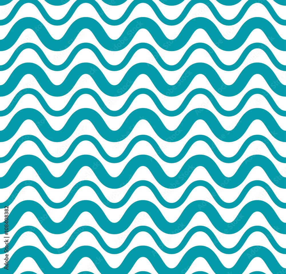 Fresh cute sea wave seamless pattern