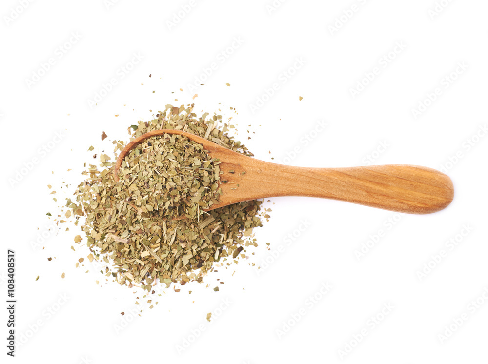 Pile of dry mate tea isolated Pile of dry mate tea isolated